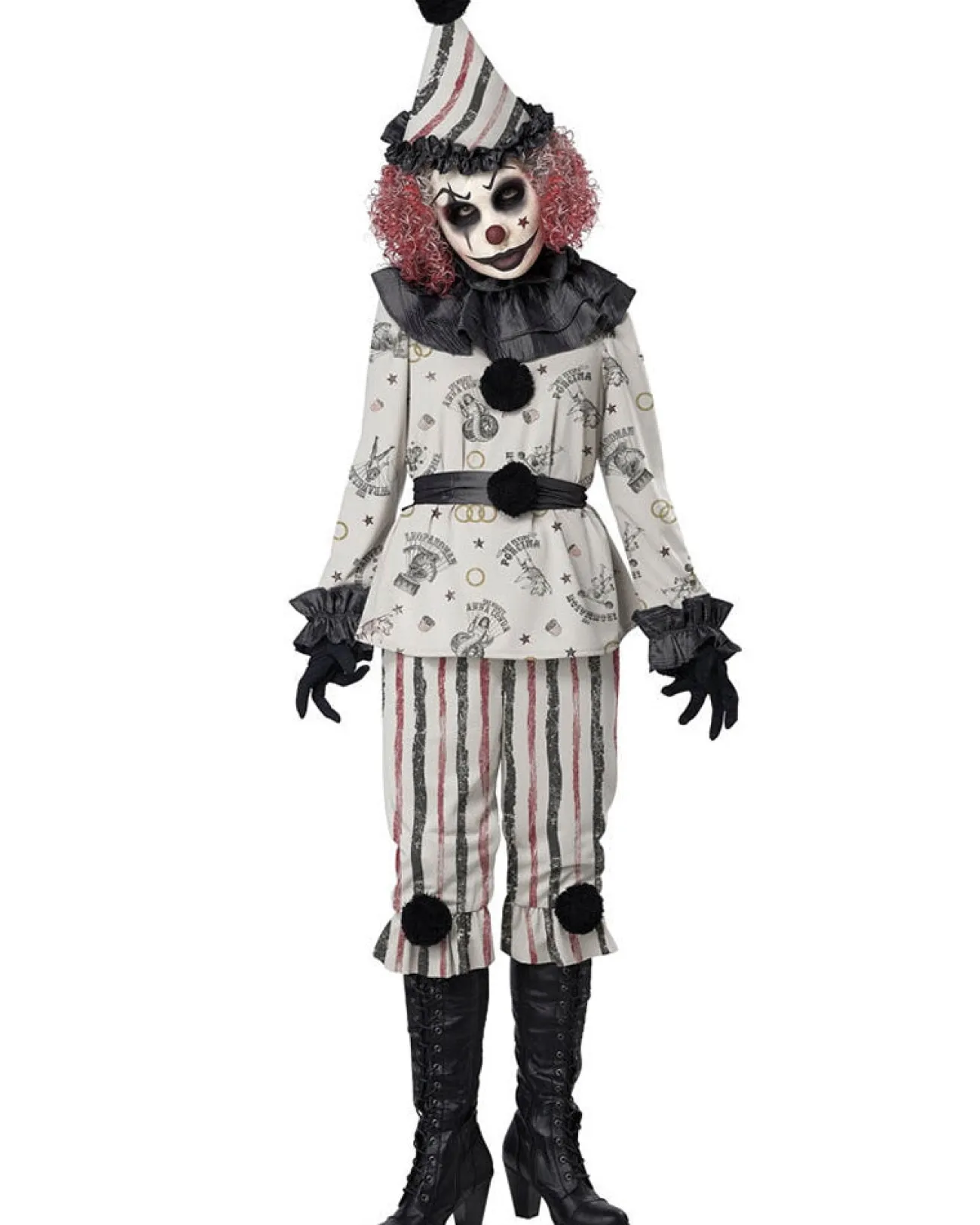 California Costumes Vintage Creepy Clown Womens Costume>Women Women's Costumes