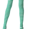 Music Legs White And Kelly Green Striped Tights> Halloween Hosiery