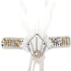Interalia White And Silver Lace Flapper Headband> Halloween Hats
