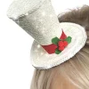 Smiffys White Christmas Top Hat Headband> Halloween Hats
