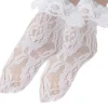 Leg Avenue White Lace Ankle Socks With White Ruffle> Halloween Hosiery