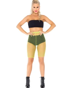 Leg Avenue Yellow Industrial Net Biker Shorts></noscript> Halloween Hosiery