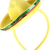Tomfoolery Yellow Mexican Hat Headband> Halloween Accessories