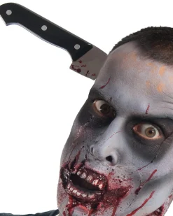 Rubies Zombie Kitchen Knife Through Head Headband><noscript><img width=